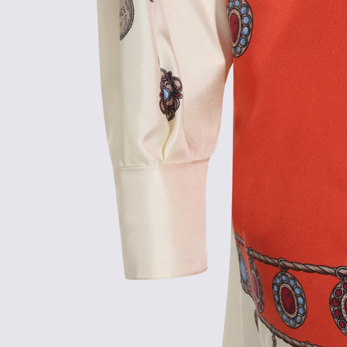 Versace Shirt-Style Mini Dress With Vibrant Color Block Design