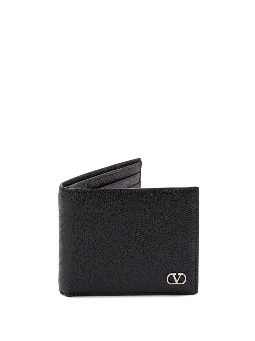 Valentino Garavani `Vlogo Signature` Leather Billfold Wallet