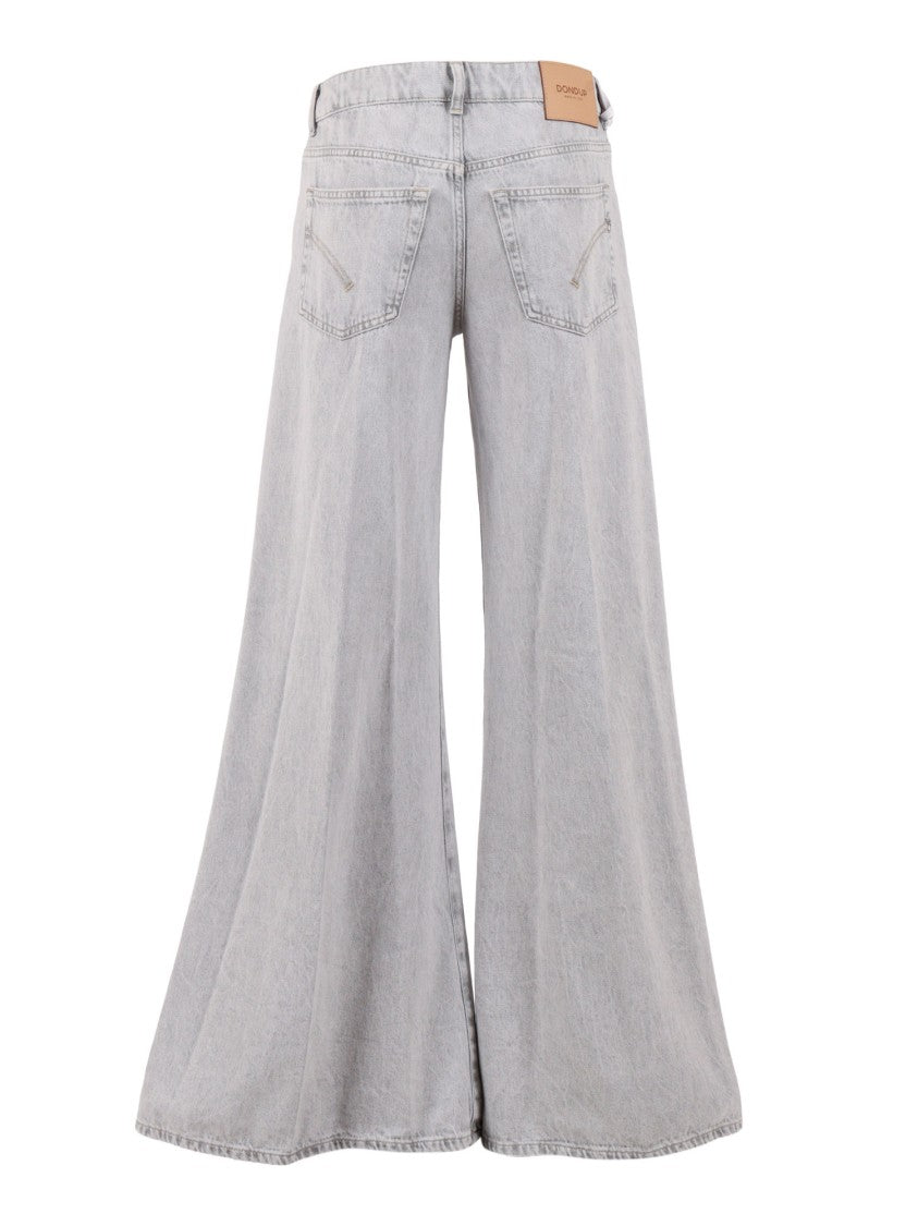Dondup High Waisted Wide Leg Jeans