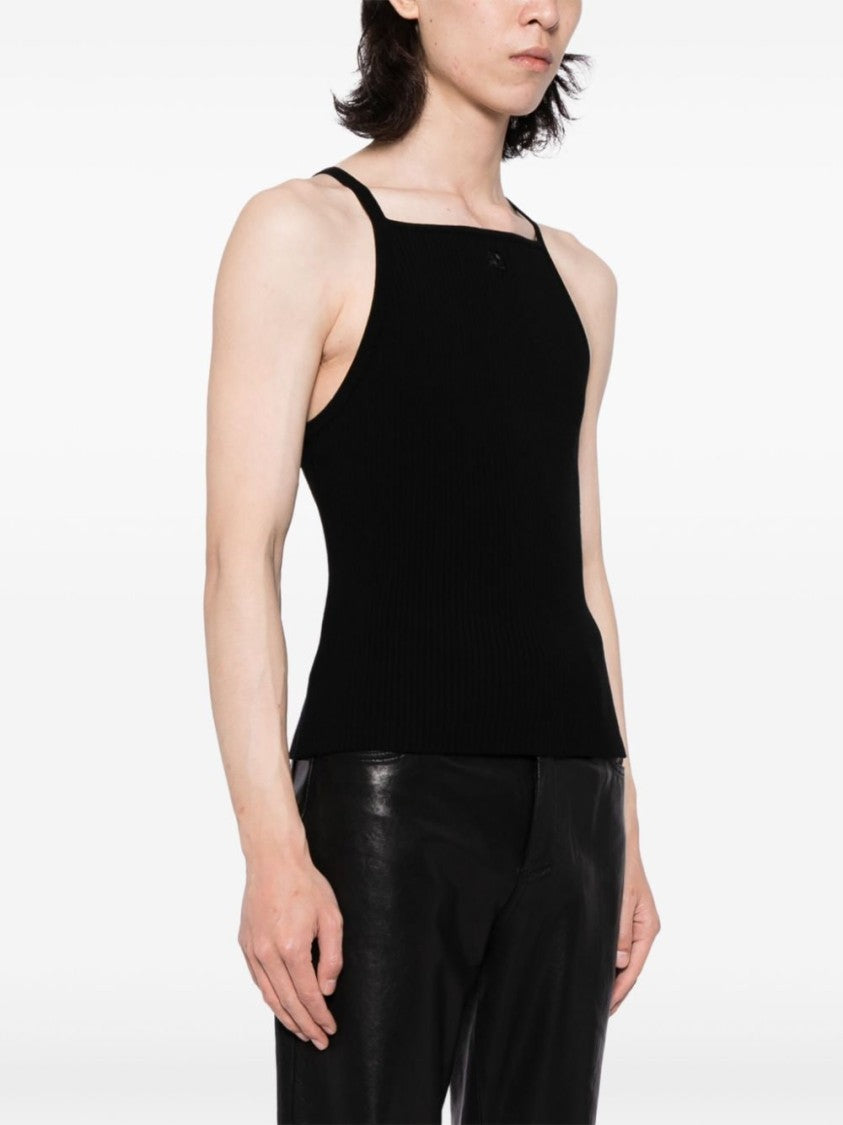 Courrèges Ribbed Knit Top