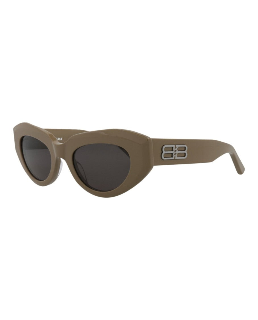 Balenciaga Cat Eye Acetate Sunglasses With Bold Double 'B' Logo