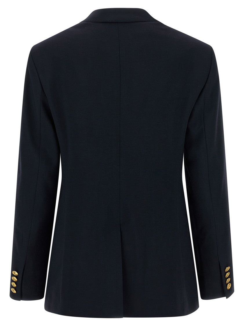 Polo Ralph Lauren Double-Breasted Stretch Wool Crêpe Blazer With Peak Lapels And Gold-Tone Buttons