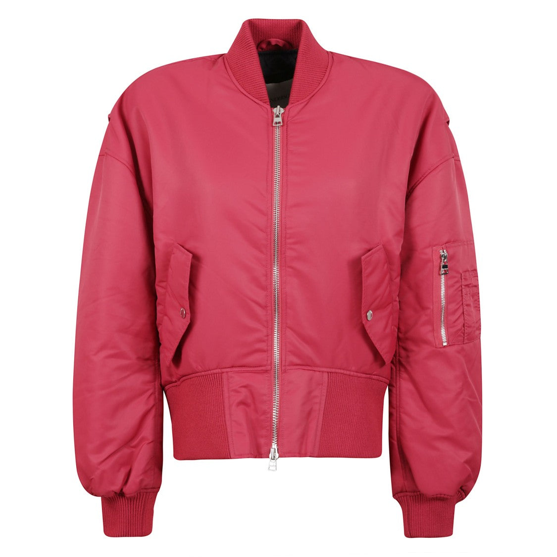 J. W. Anderson Solid Bomber Jacket With Leather Logo Patch