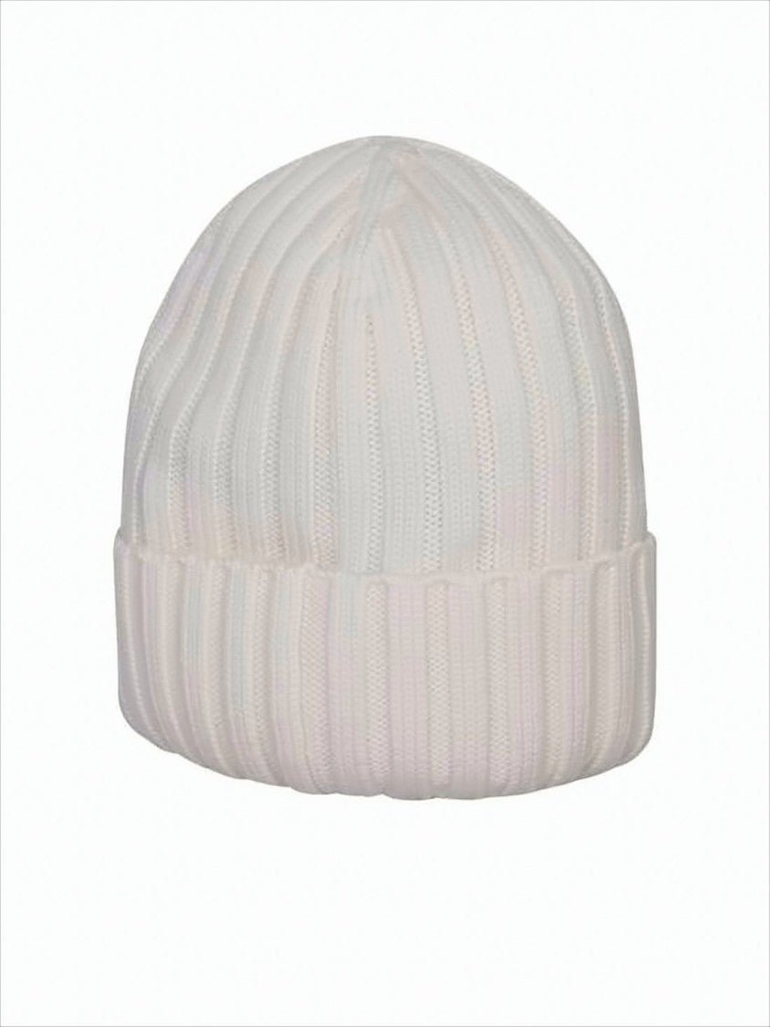 Moncler Ribbed Wool Beanie With Folded Cuff