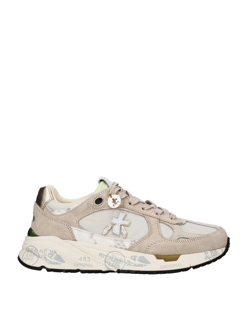 Premiata Low-Profile Textured Panel Sneakers