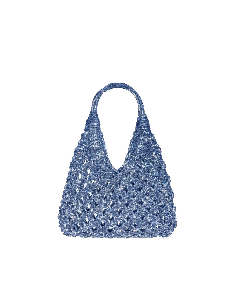 Hibourama Jeans Vannifique Small Handwoven Crystal Handbag