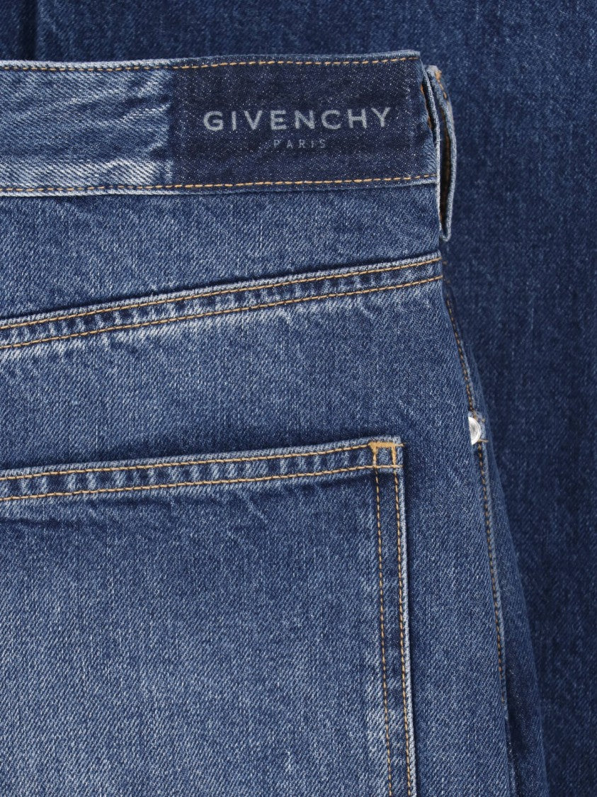 Givenchy Mid-Rise Straight-Leg Jeans With Fading