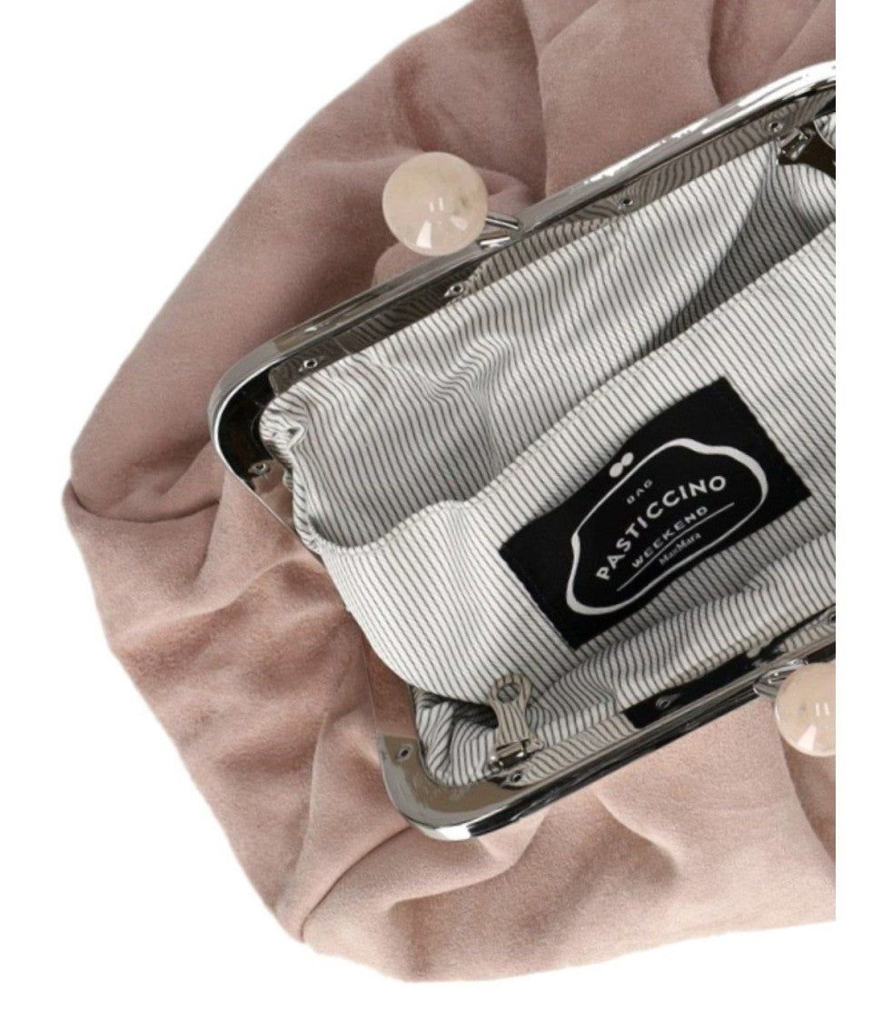 Max Mara Rounded Sheepskin Leather Handbag With Top Handle