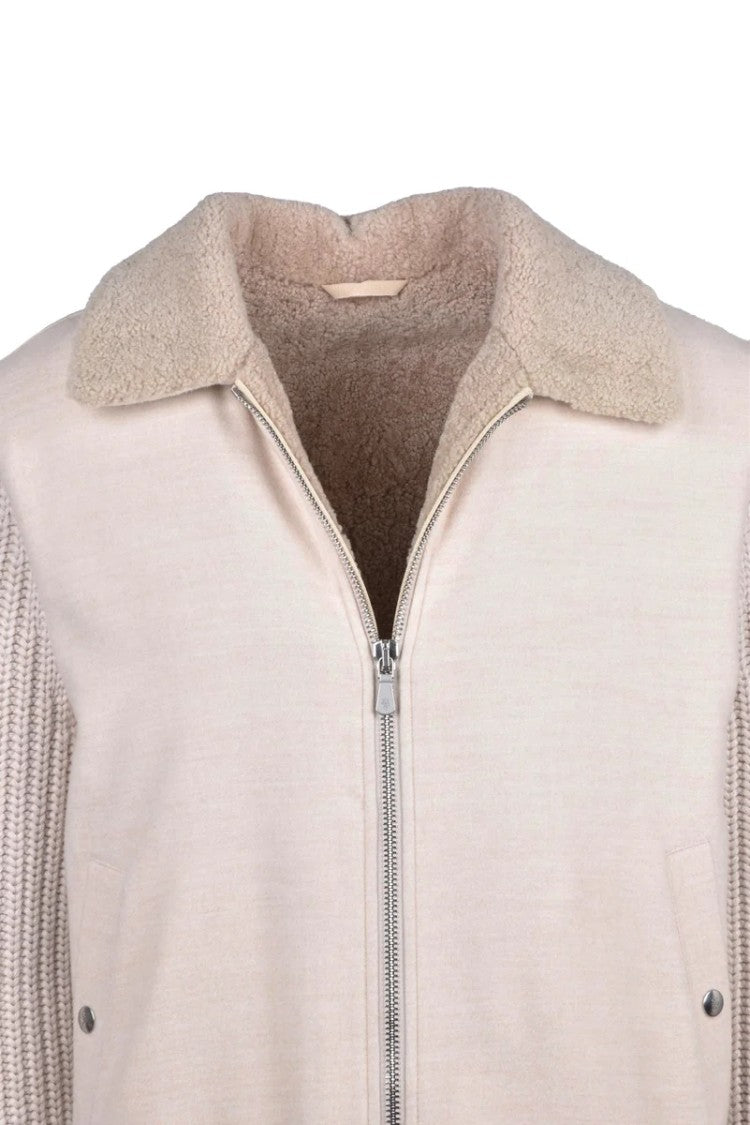 Eleventy Wool Cloth Coat Zip - Beige