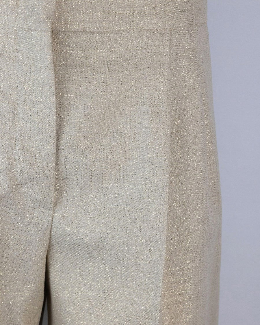 Max Mara Favilla Gold Twill Shorts