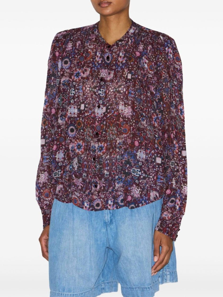 Isabel Marant Étoile Semi-Sheer Viola Blouse With Floral Pattern