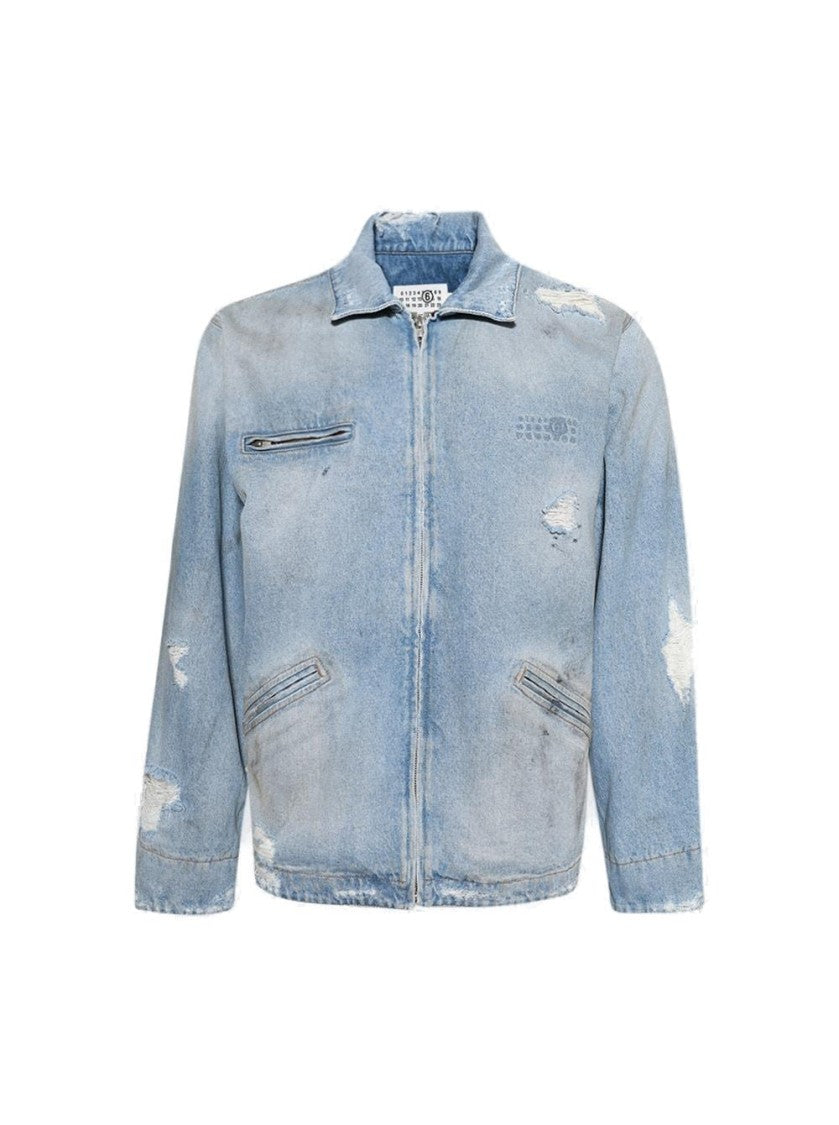 Mm6 By Maison Margiela Sports Jacket Medium Blue