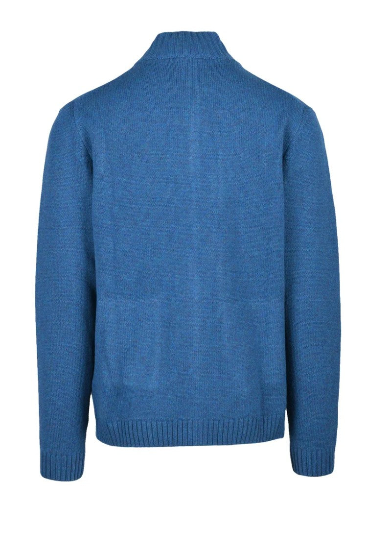 Daniele Fiesoli Extrafine Merino Wool Cardigan - Blue