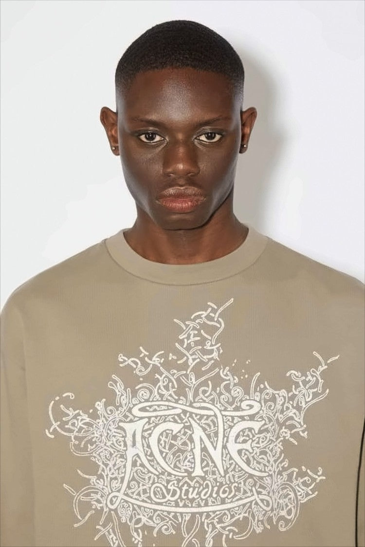 Acne Studios Relaxed Fit Long-Sleeve Sweatshirt With Graphic Design