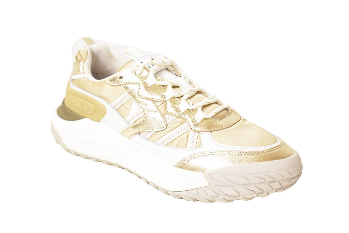 Voile Blanche Low-Top Sneakers Combining Technical Fabric