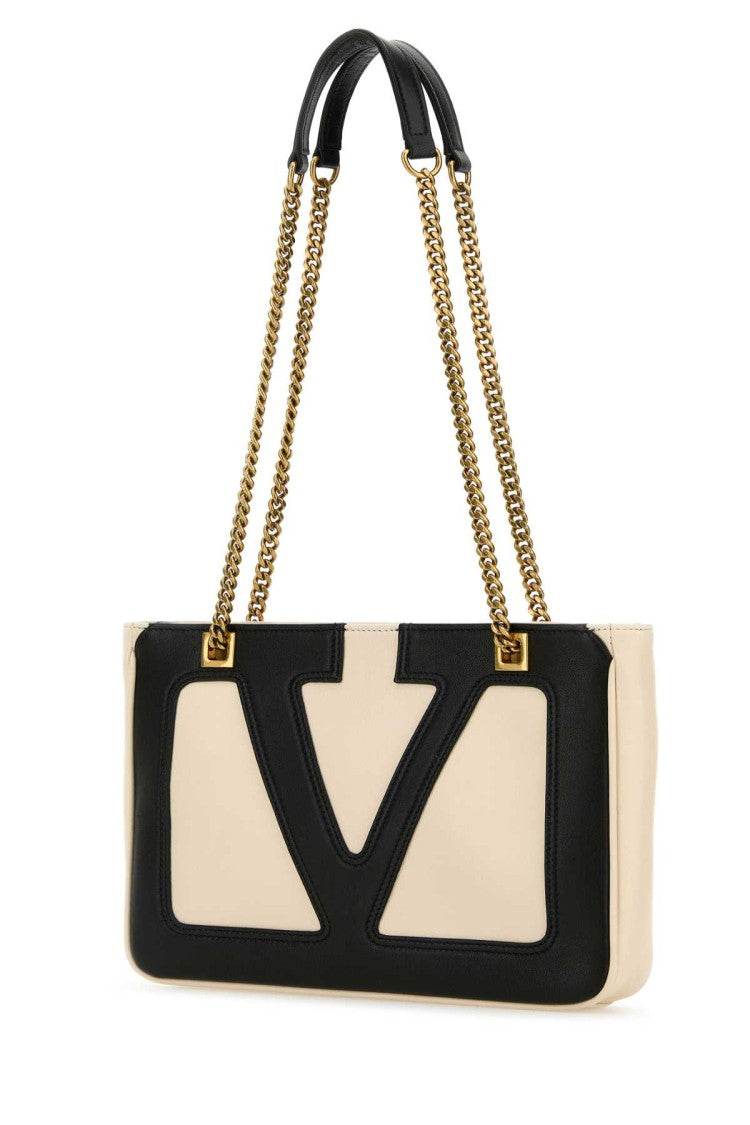 Valentino Garavani Ivory Nappa Leather Small Viva Superstar Shoulder Bag