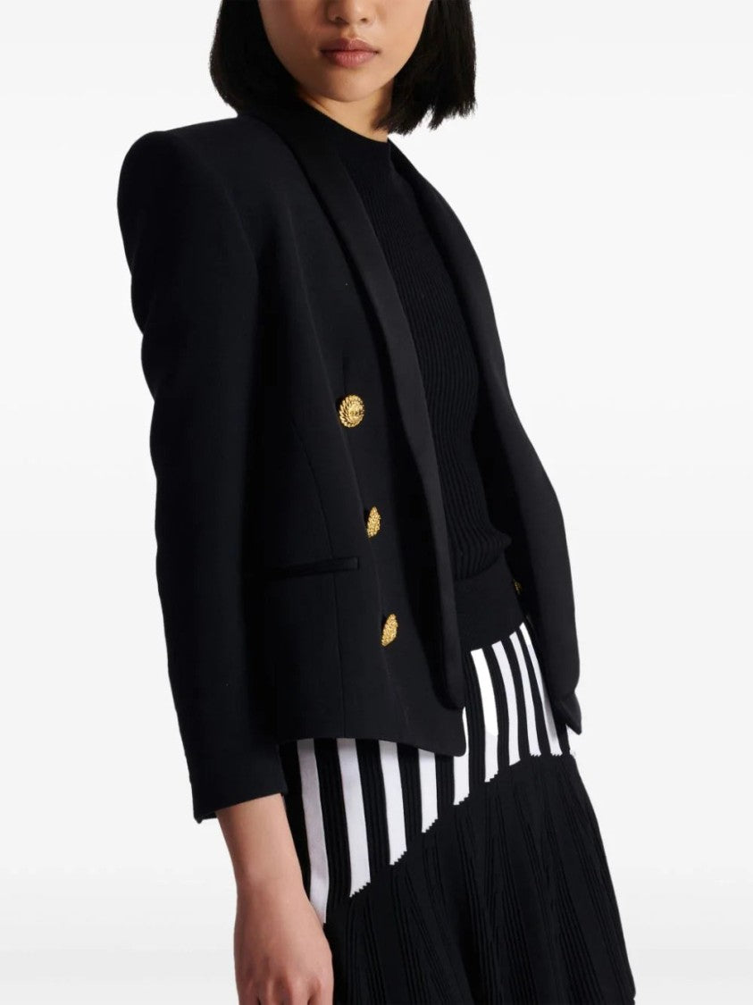Balmain Double-Breasted Wool Blazer