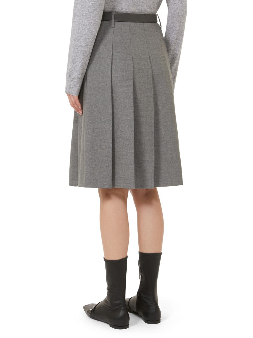Max Mara Knee-Length Skirt With Structured Pleats