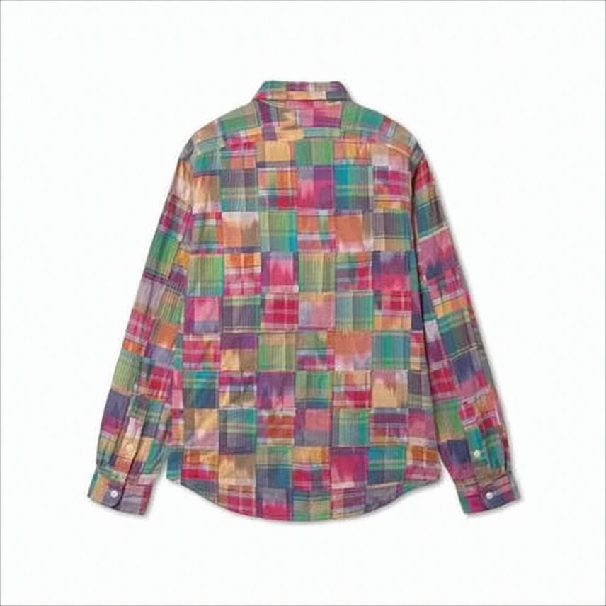 Polo Ralph Lauren Patchwork Long-Sleeve Casual Shirt With Classic Collar