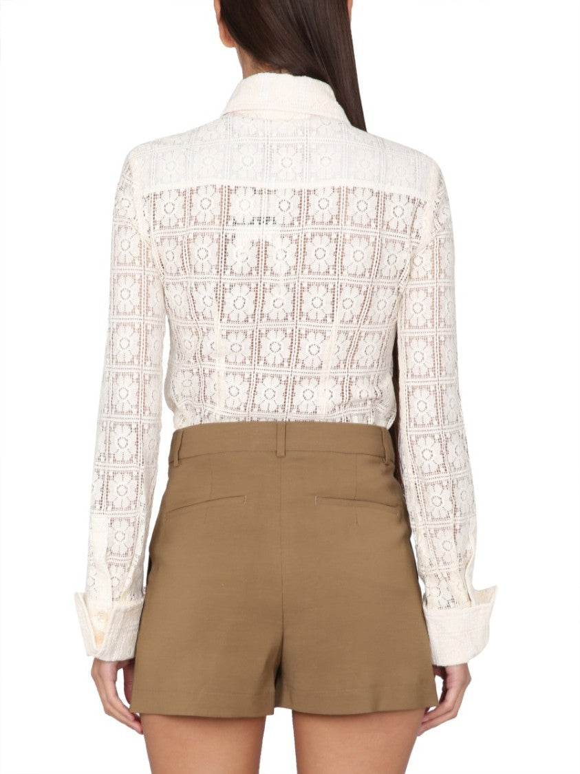 Max Mara Pointed Collar Cotton-Nylon Blend Max Mara Shirt