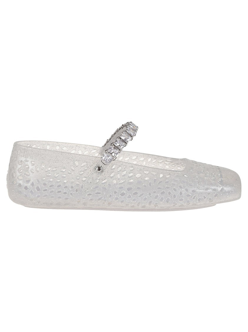 Jimmy Choo The Jelly Clear Tpu Ballet Flats