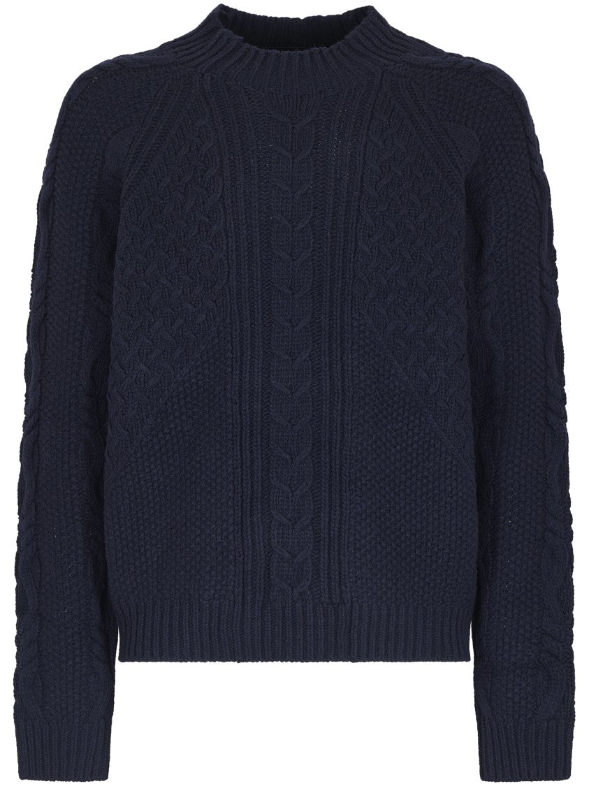Dondup Navy Cable Knit Sweater