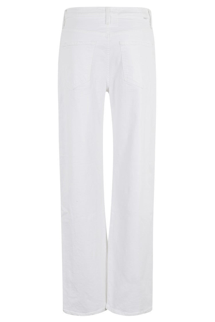 Mother The Dodger Sneak High-Waisted Straight Leg Jeans