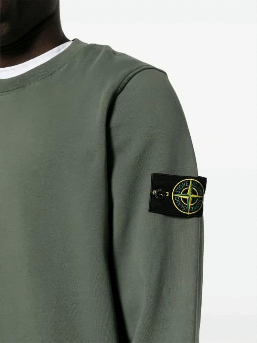 Stone Island Muted Green Long-Sleeve Sweatshirt