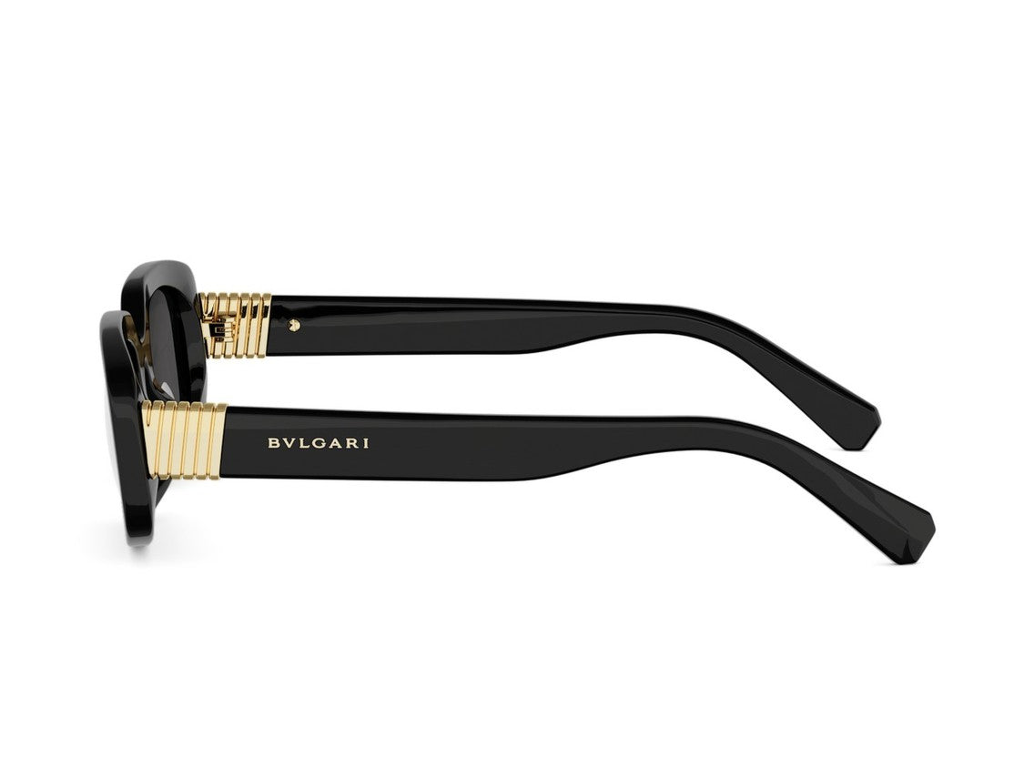 Bulgari Black Bv40084i Oversized Gold Detail Square Sunglasses