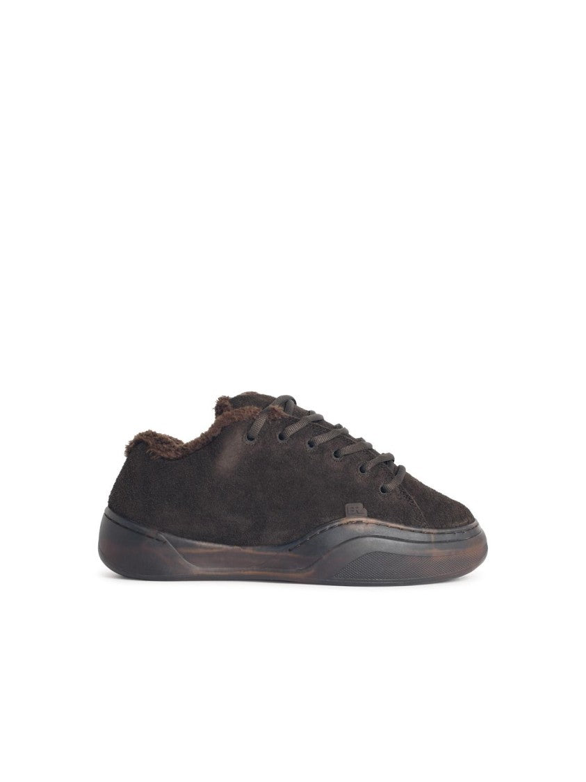 Erl 'Vamp' Muddy Leather Sneakers