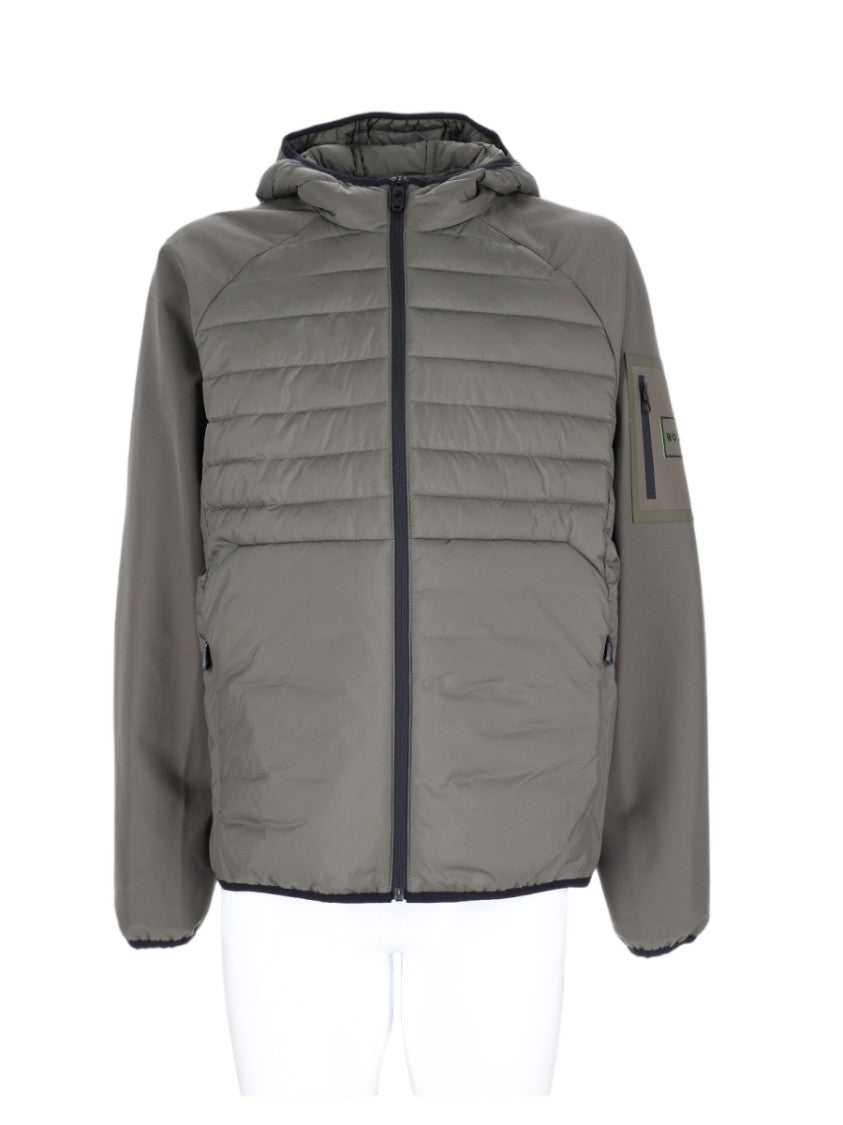 Boss Quilted Front Panel Green Sports Jacket