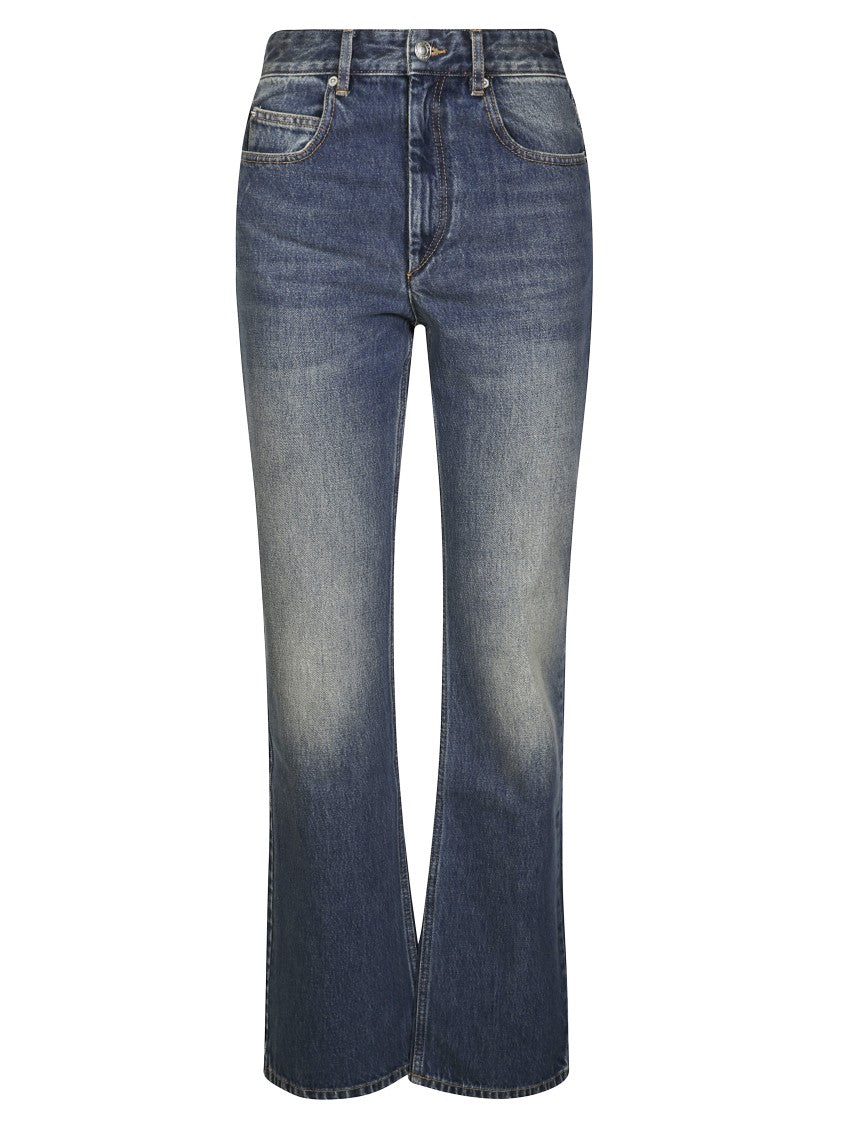 Isabel Marant Étoile Flared Denim Pants With Subtle Distressing