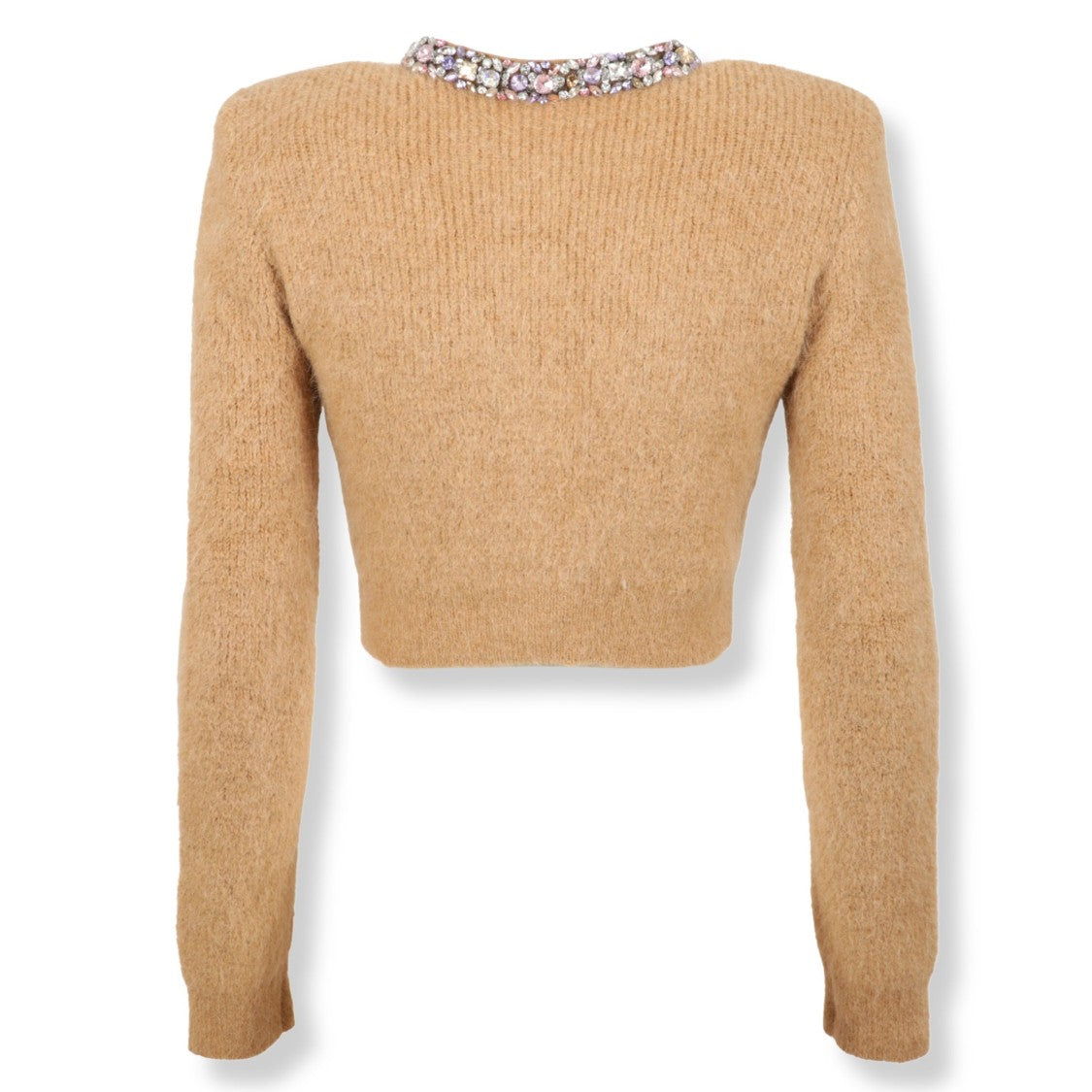 Self-Portrait Textured Knit Cardigan With Button-Down Front