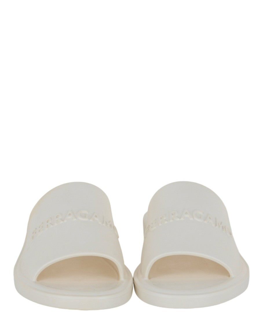 Ferragamo Giuneva Logo Embossed Slides