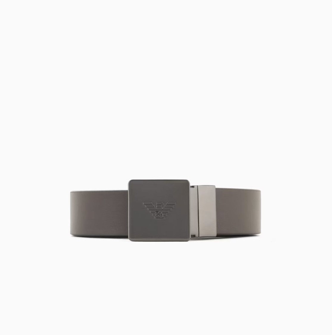 Emporio Armani Reversible Leather Belt With Metal Logo Plate