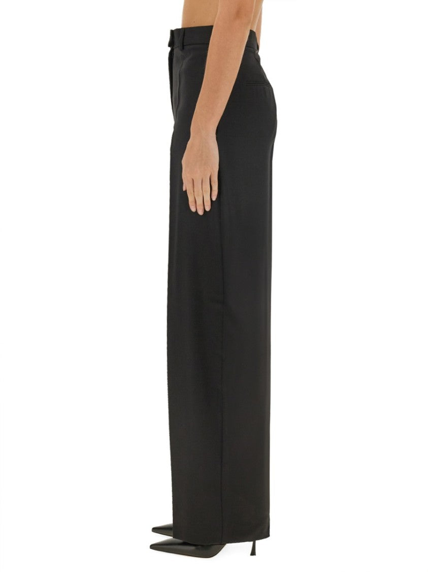 Sportmax High-Waisted Straight-Leg Virgin Wool Pants