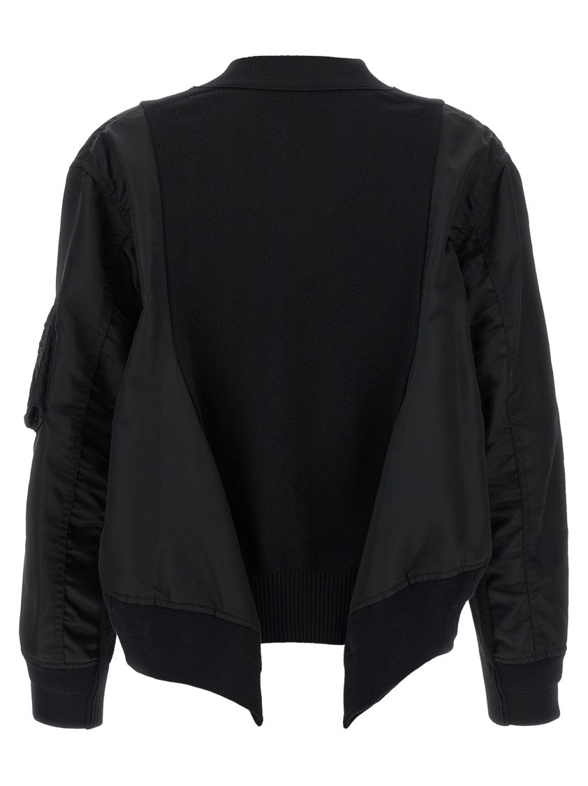 Sacai Nylon Insert Cardigan