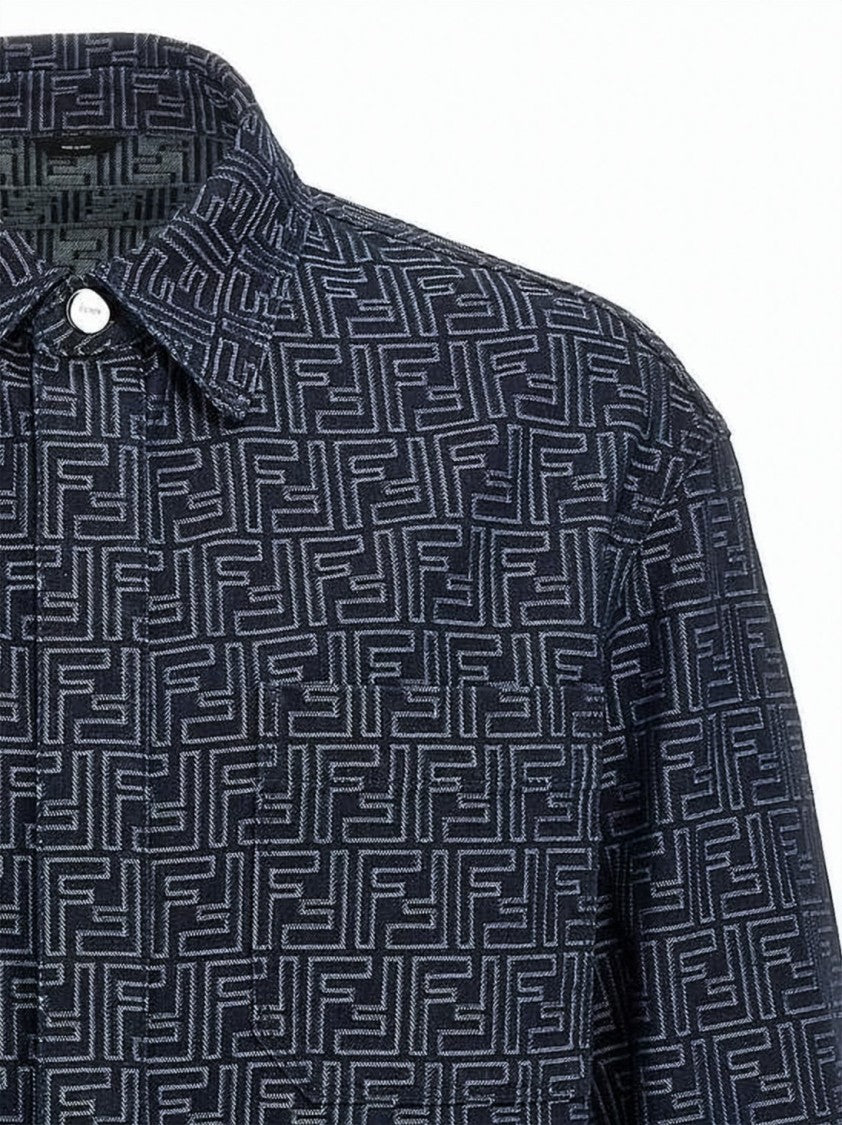 Fendi Geometric Patterned Structured Jacket
