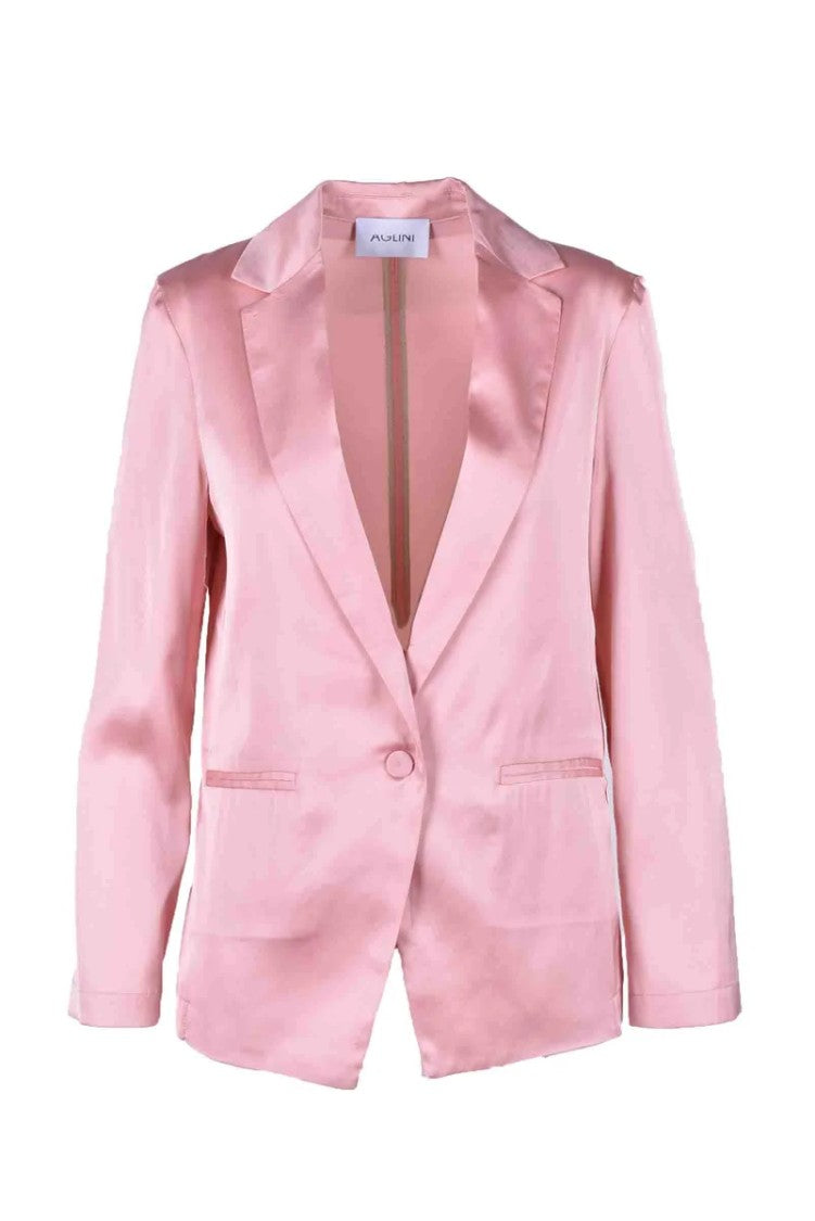 Aglini Tailored Single-Button Jacket With Notched Lapels