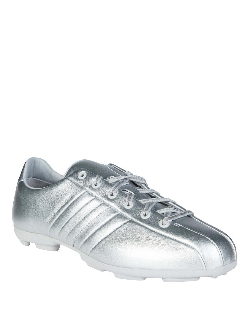 Y-3 Metallic Silver Side Stripes Sneakers