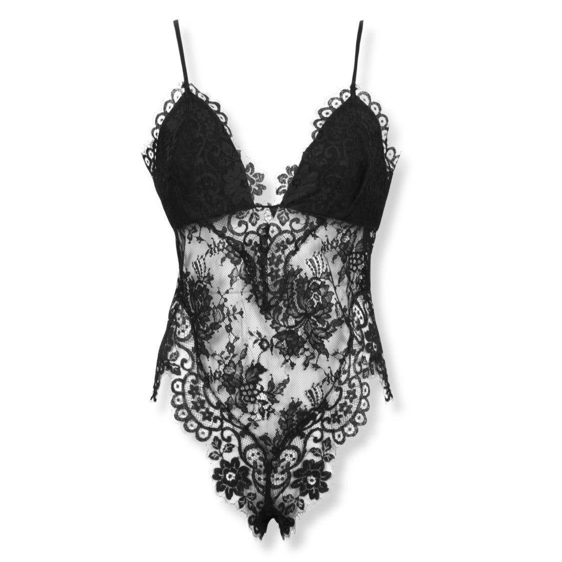 Zimmermann Lace Bodysuit With Scalloped Edges And Floral Embroidery