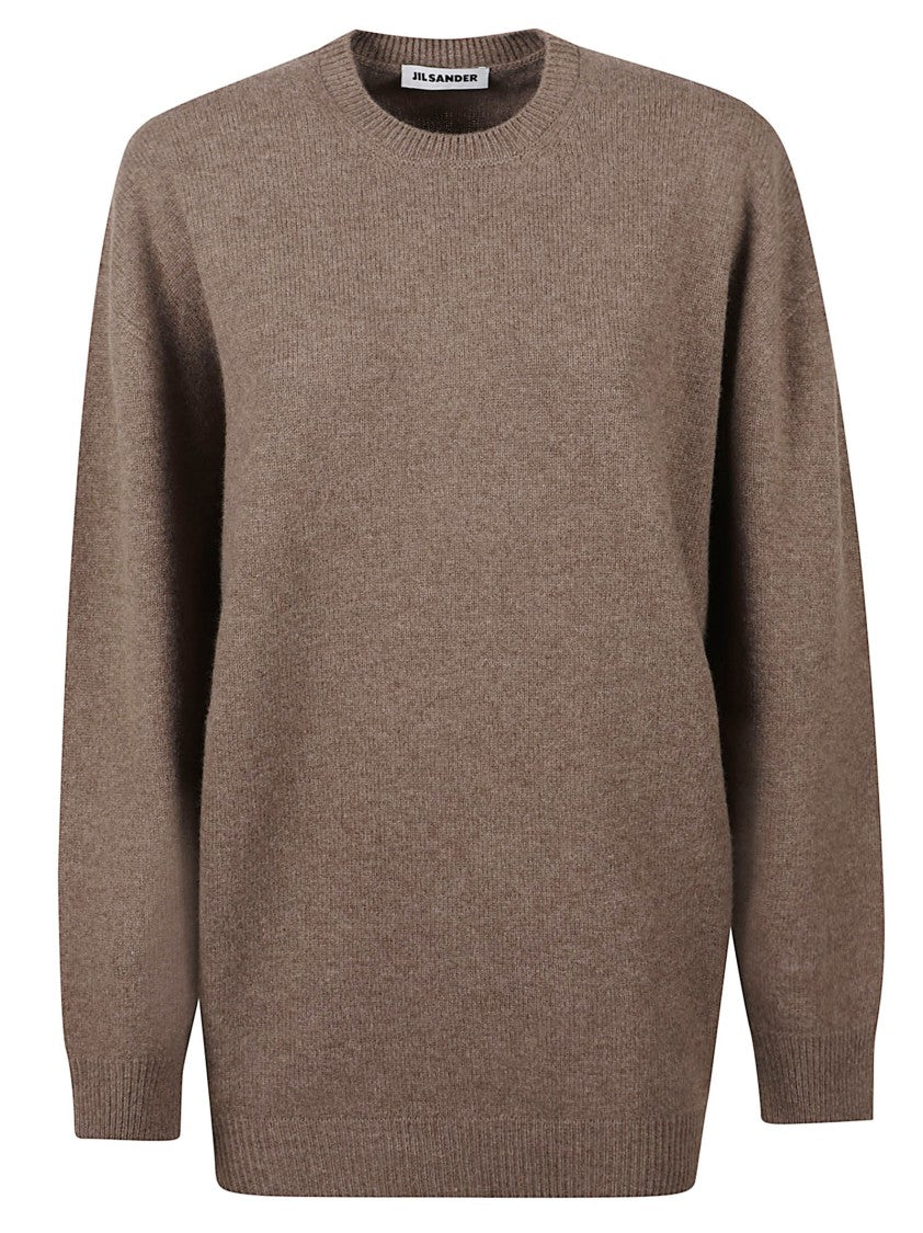 Jil Sander Textured Knit Oversized Jumper With Ribbed Details