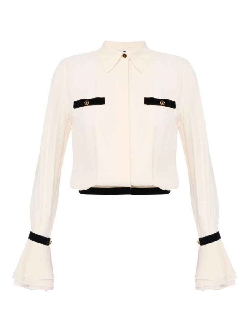 Elisabetta Franchi Camisole Shirt With Layered Ruffle Cuffs