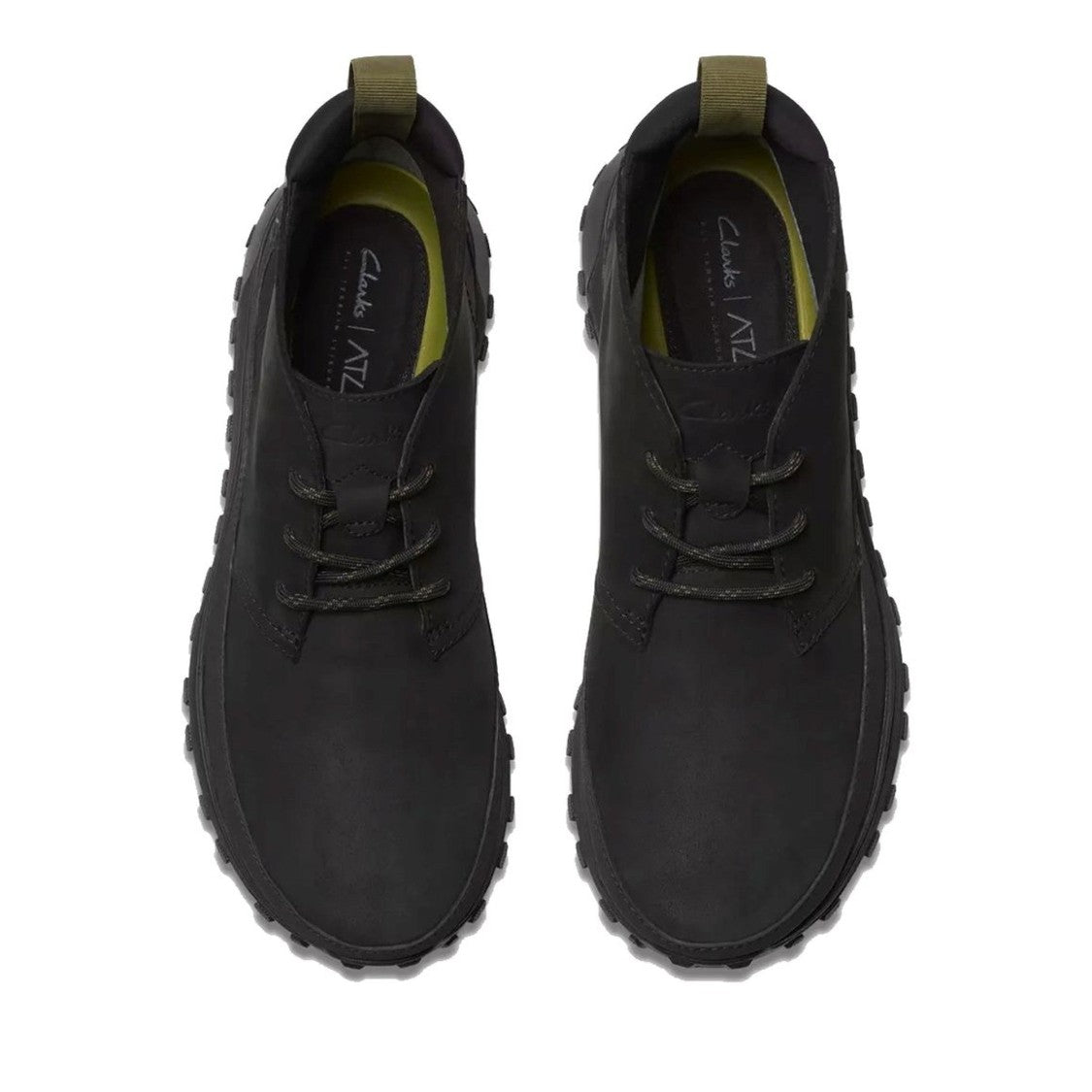 Clarks Trekdb Black Nubuck Rugged Sole Wedge Boots