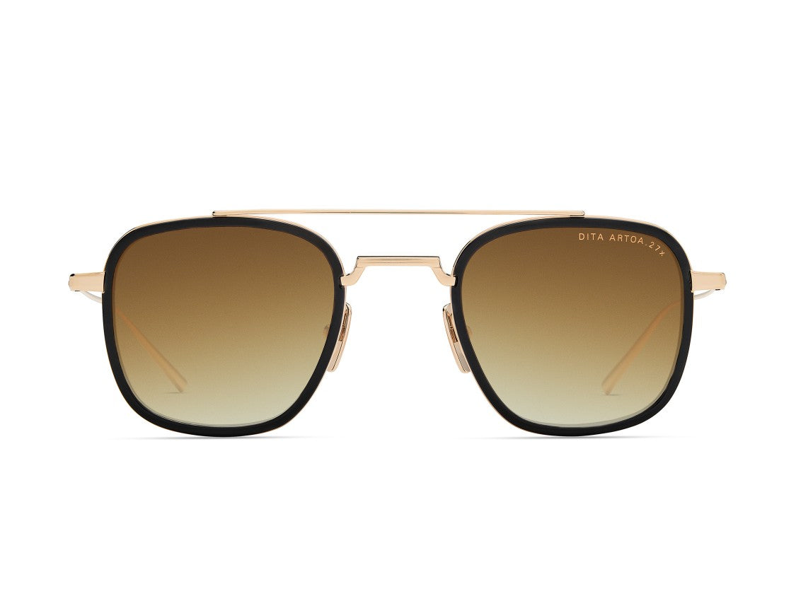 Dita Artoa.27X Bold Double-Bridge Square Sunglasses