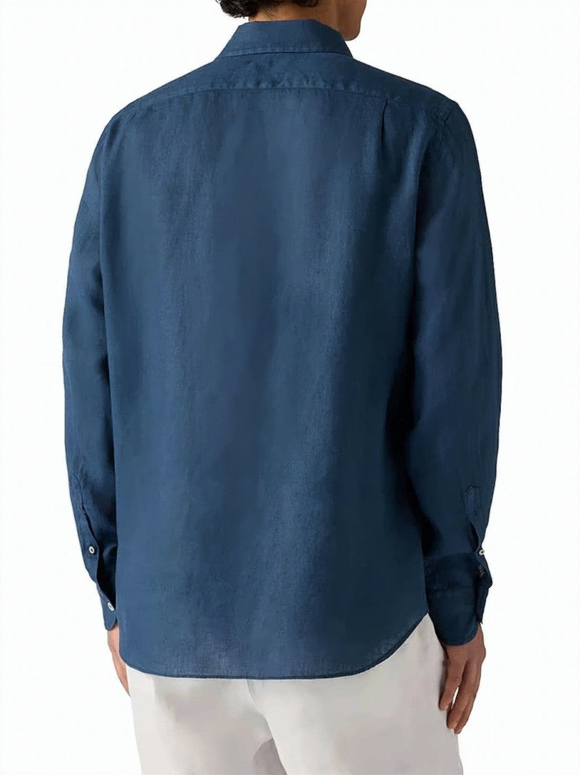 Mc2 Saint Barth Long-Sleeve Button-Up Shirt With Pointed Collar
