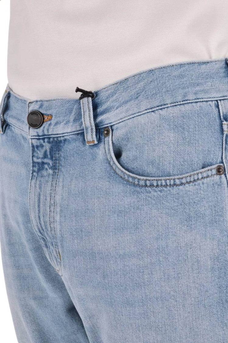 Zegna Light Wash Denim Jeans With Classic Five-Pocket Design
