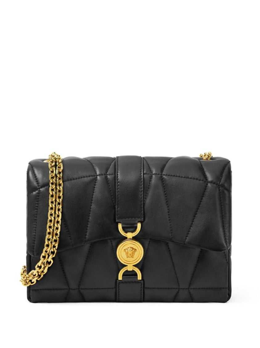 Versace Quilted Black Shoulder Bag