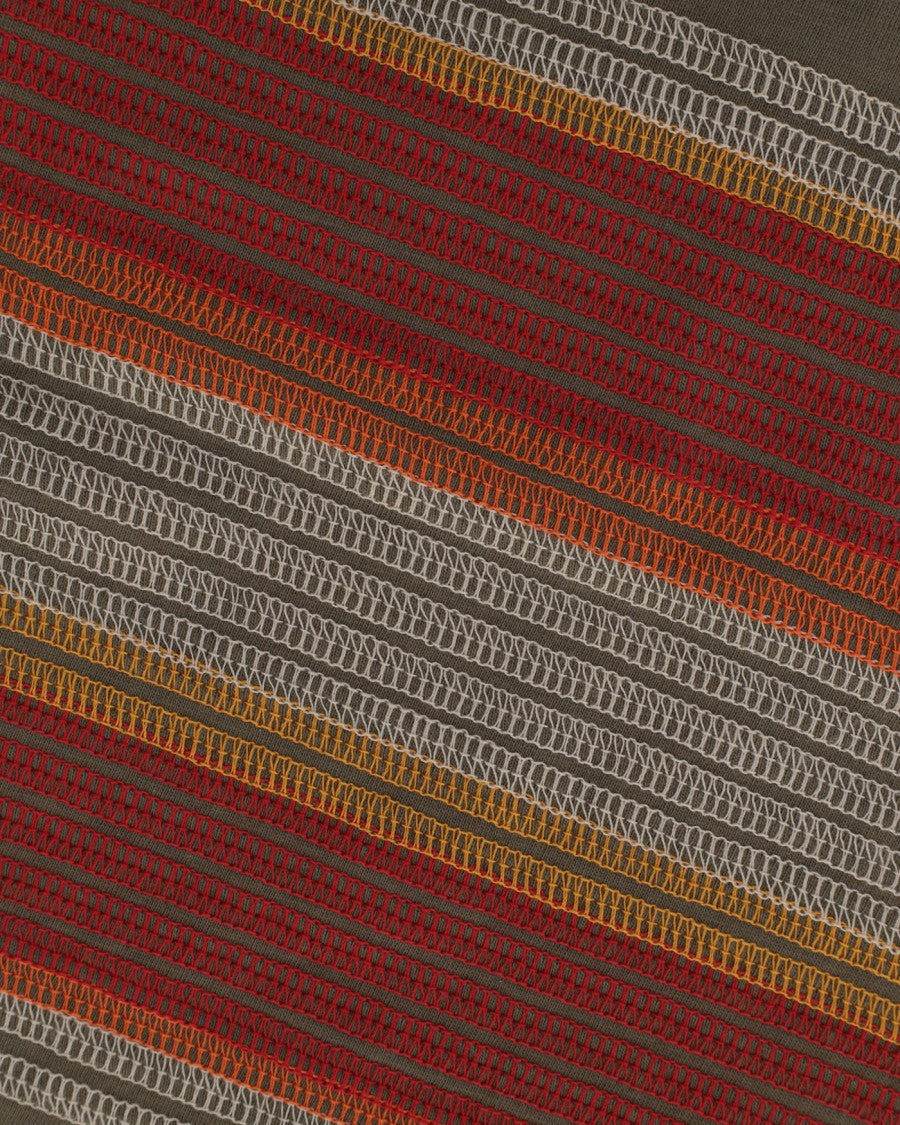 Craig Green Olive Green T-Shirt With Decorative Stitching