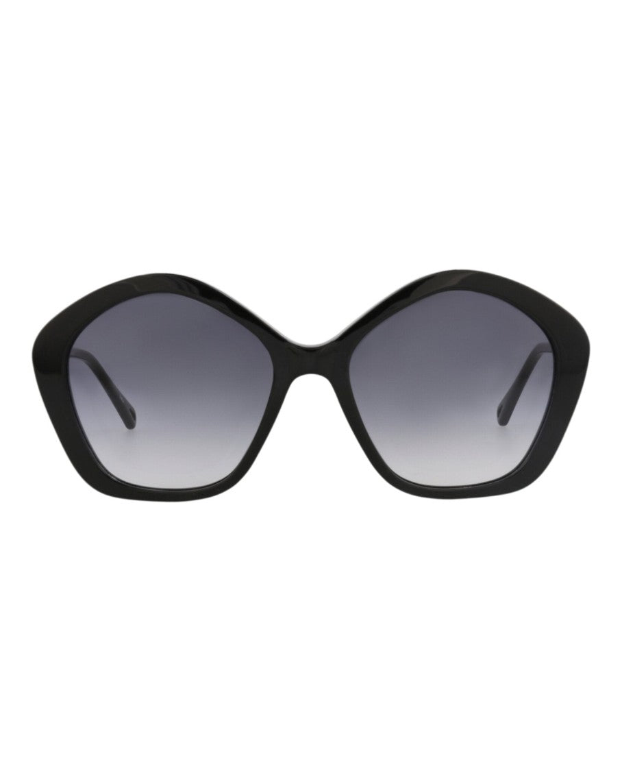 Chloé Round-Oval Bio Acetate Sunglasses With Gradient Lenses